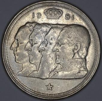 Belgium. 100 Francs 1948 à 1951 (41 pièces de monnaies)