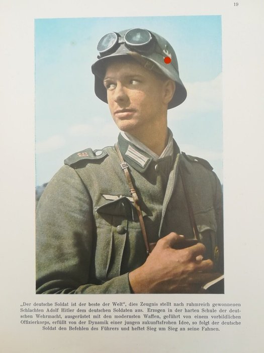 Deutschland - Unsere Wehrmacht- Farbfotos - Buch mit Fototafeln Soldaten Kampf Waffen Luftwaffe Heer - 1943