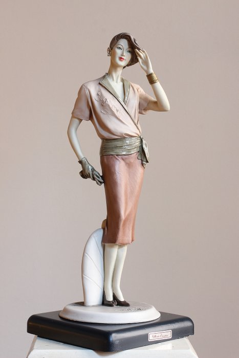 Vittorio Tessaro - A.D.L. - Elegant dam - mode 1980 - Kåda/Polyester