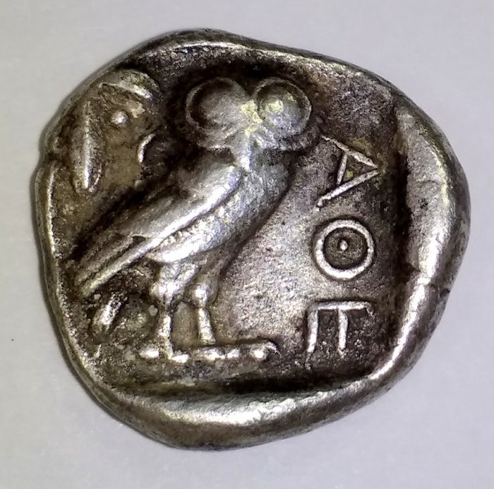 希腊（古代） - Attica, Athens AR Tetradrachm, c. 454-404 BC  - 银
