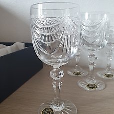 6 verres a EAU 22,5 cl modèle GERARD en cristal de Lorraine  ; lot série 