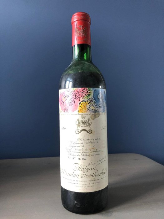 1970 Chateau Mouton Rothschild Marc Chagall - 波雅克 2éme Grand Cru Classé - 1 Bottle (0.75L)