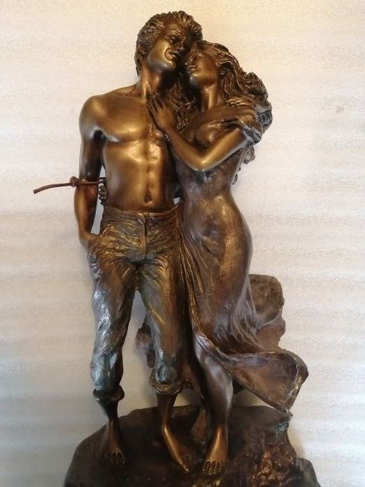 Manuel Vidal Torrens - Ebano Internacional - Skulptur - Bronze (forgyldt og sølvbelagt/patineret/koldtmalet)