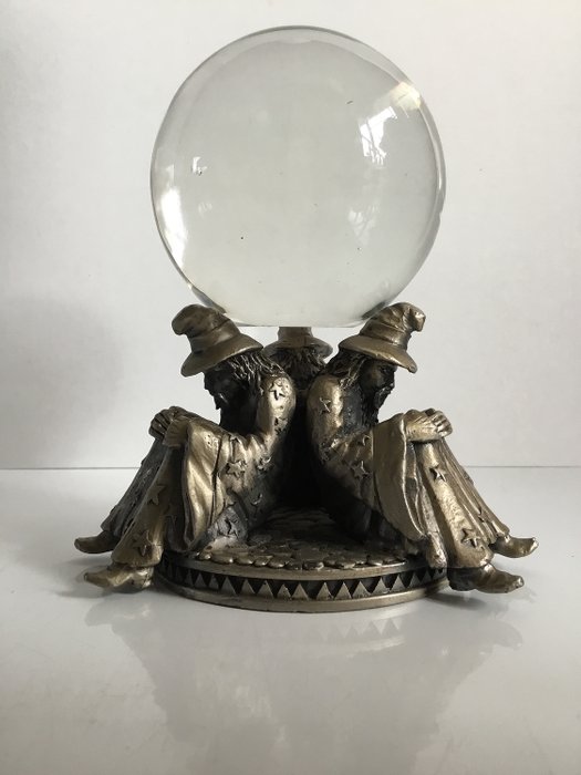 Tudor Mint, H.G. Skrombo - Myth and Magic, Crystal ball on holder, rare, retired, numbered, signed - tin and Swarovski crystal