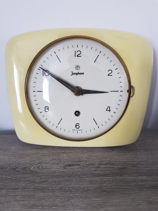 junghans  - Longcase clock, junghans ceramic kitchen wall clock (1) - Art Deco - Ceramic