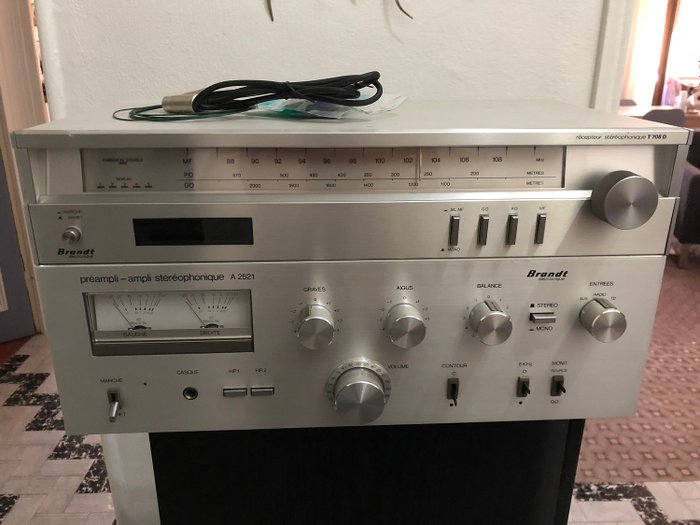 Brandt - A 2521, T 708D - Stereo receiver, Stereo versterker, Voorversterker