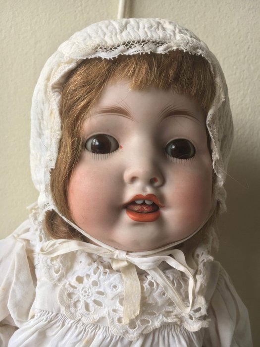 K & W Konig und Wernicke - pop - 99/9 - Cabeça de bisque de boneca antiga Baby pop - 1920-1929 - Alemanha