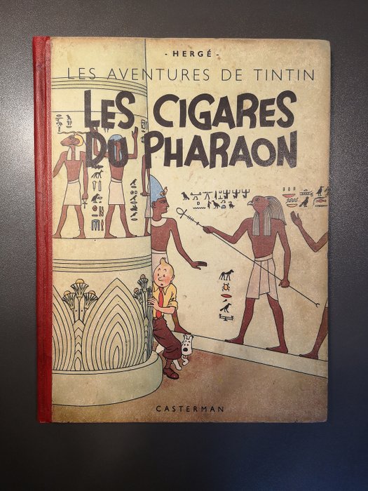 Tintin T4 - Les cigares du pharaon (A18) - N&B - Grande Image - C - Réédition - (1942)