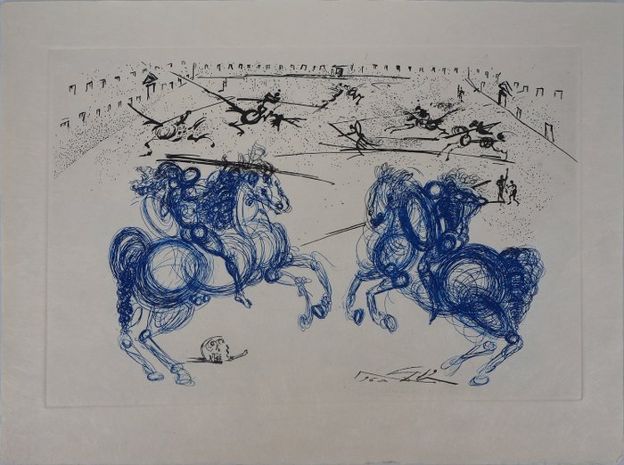 Salvador Dali (1904-1989) - Les Cavaliers bleus