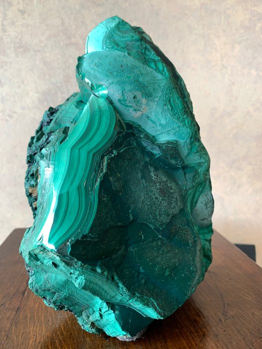 Zwaar Malachiet (4,5 kg) Geode - 21×13×15 cm - 5 kg