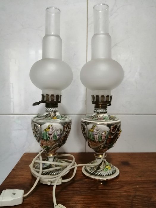 Elpa Alcobaça - Lampe de bureau (2) - Expressioniste - Porcelaine