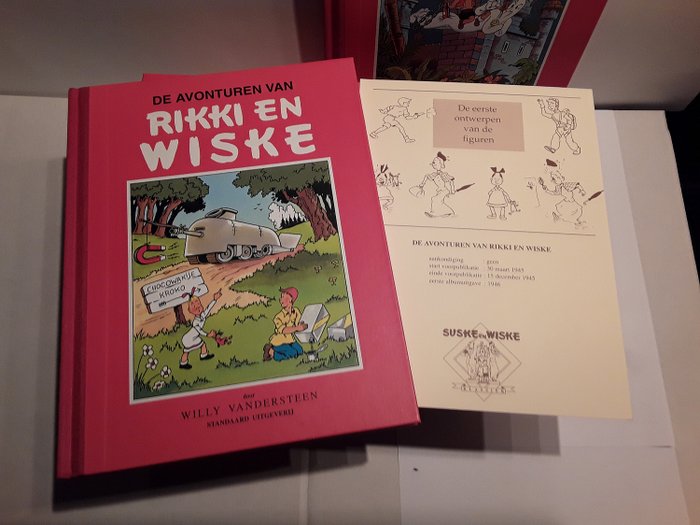 Image 2 of Suske en Wiske - Rode Klassiek Reeks - deel 1 t/m 9 - met bijlagen - Hardcover - First edition - (1