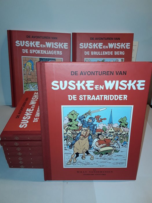Preview of the first image of Suske en Wiske - Rode Klassiek Reeks - deel 30 t/m 39 - met bijlagen - Hardcover - First edition -.