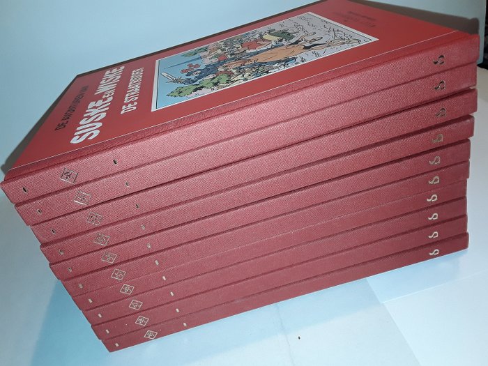 Image 2 of Suske en Wiske - Rode Klassiek Reeks - deel 30 t/m 39 - met bijlagen - Hardcover - First edition -