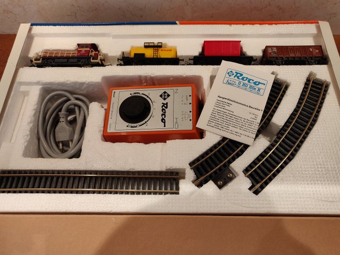 Roco H0 - 41040 - Train set - Complete "Werkslok 2" Starter set with rail oval, transformer and booklet - DB