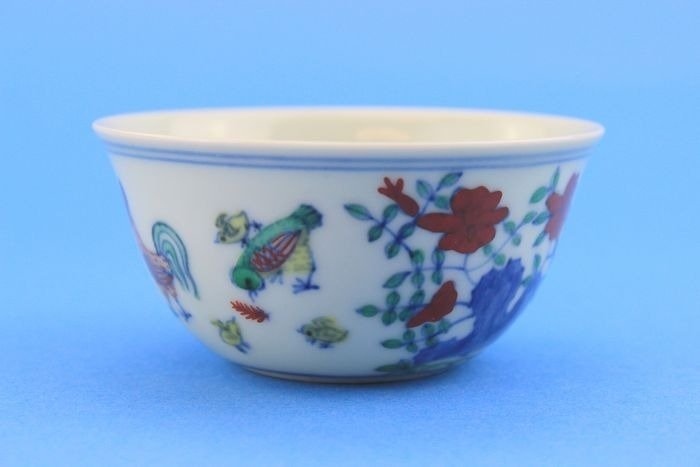 Chicken Cup (Chenghua) - Doucai - Porcelæn - Kina - slutningen af det 20. århundrede