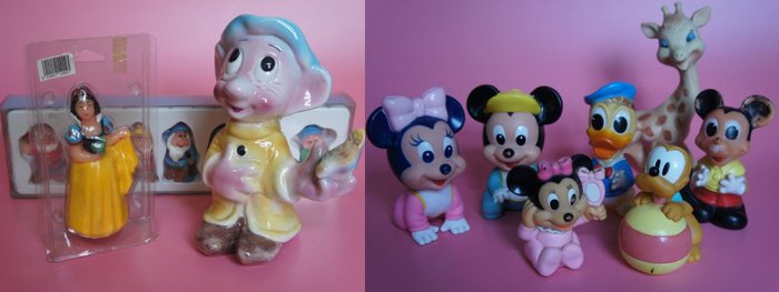 NEW Disney LOT 6 Mickey Mouse and Donald Duck Minnie Mouse figurine 1"-3" IN BOX 