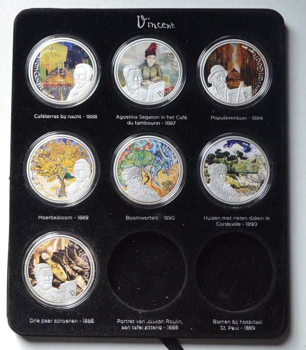 Gabun - 1000 Francs CFA 2018 Serie Vincent van Gogh (7 munten)