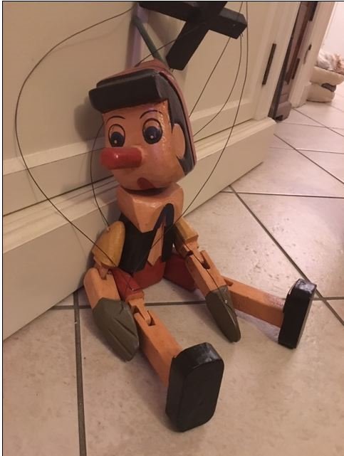 Burattino di Pinocchio Legno marionetta - 50×15×12 cm