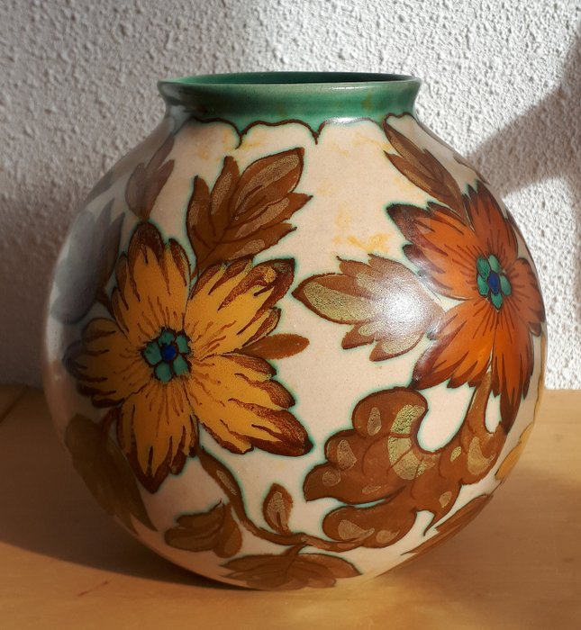 Gouda Holland - Keramik-Objekt, Vase (1) - gouda plateel