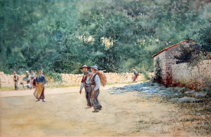 Tomás Campuzano y Aguirre (1857-1934) - Escena rural