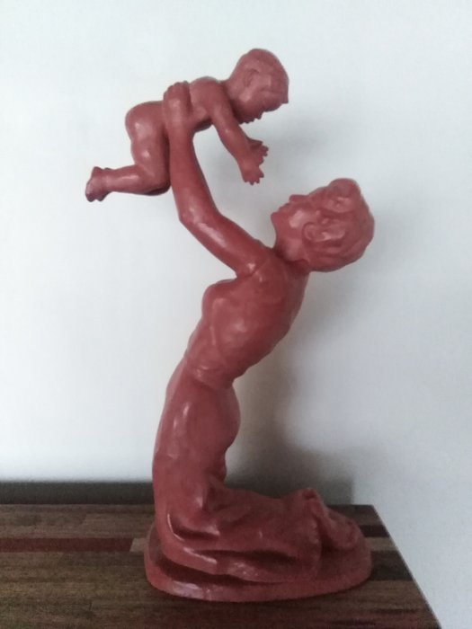 Paul serste - Figură, Sculptură (1) - Art Deco - Ceramică, Teracotă
