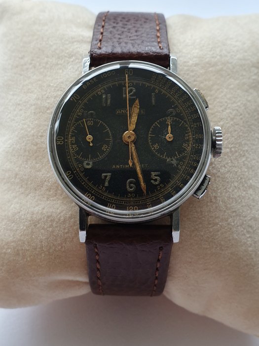 Angelus - Chronograph Cal. 215 antimagnetic military style-NO RESERVE PRICE- - 男士 - 1901-1949