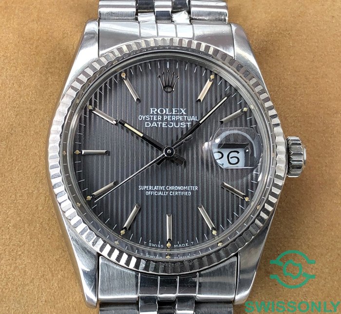 Rolex - Datejust Grey Tapestry Dial - 16014 - 男士 - 1980-1989