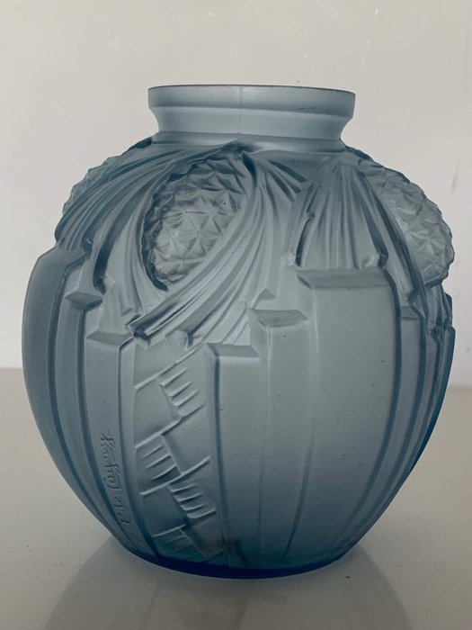 P. De Cagny - signed ball vase