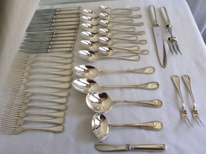 CHRISTOFLE Malmaison cutlery (45) - Silverplate