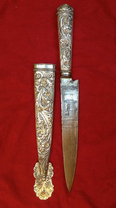 Argentína - La Movediza - Silver gaucho knife - Tőr