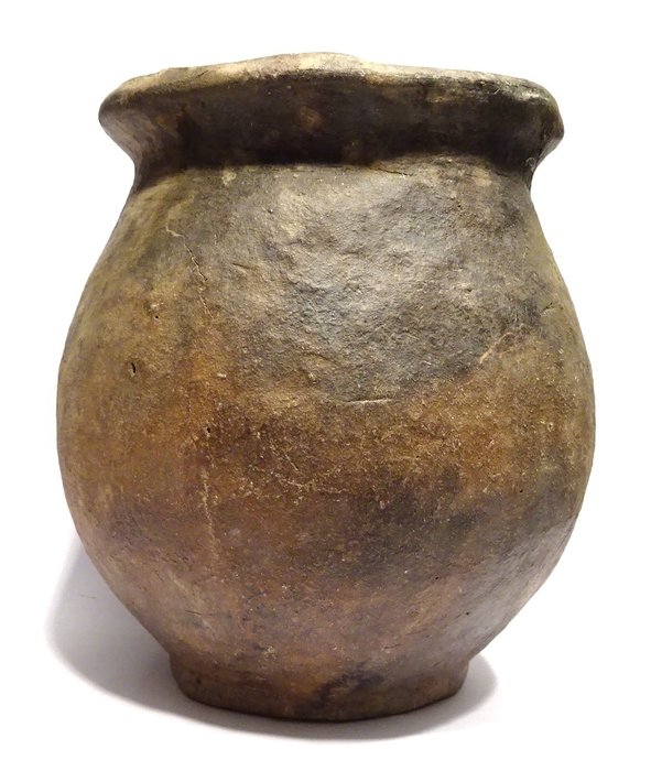 Prähistorisch, neolithischen Terrakotta - Keramik - Vase - 16.2×14.3×14.2 cm
