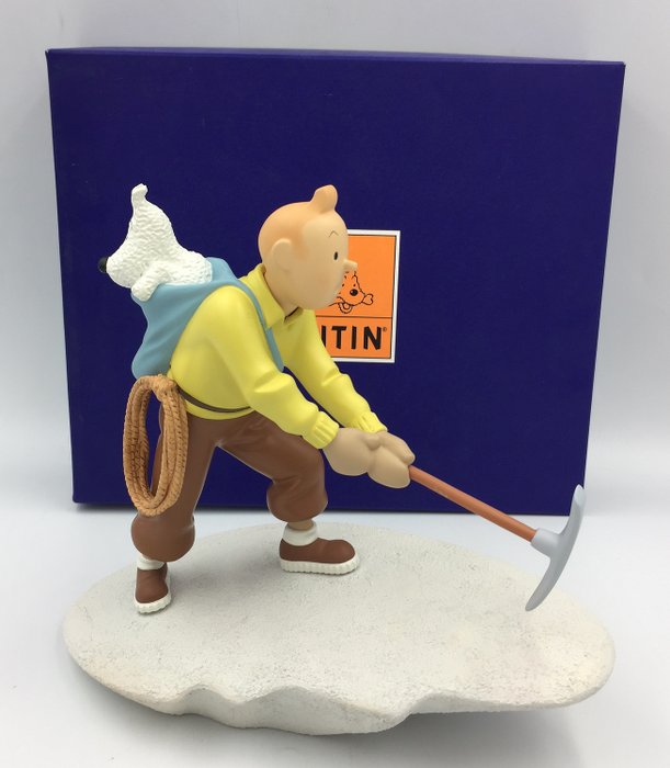 Tintin - Statuette Leblon-Delienne 45932 - Tintin Escalade 'Cartes Neige' - (2002)