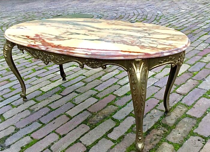 Coffee table Louis XV style, Bronze and Onyx