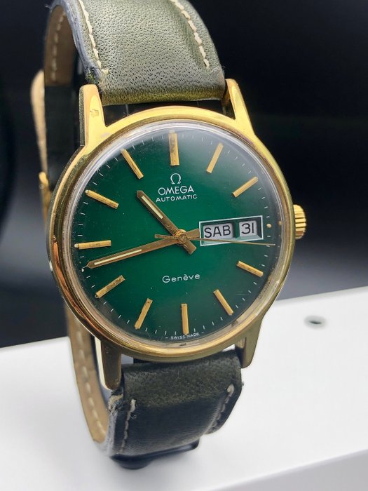 Omega - Geneve - Green Dial - Automatic  cal 1022 - "NO RESERVE PRICE" - 1660117 - Mężczyzna - 1970-1979