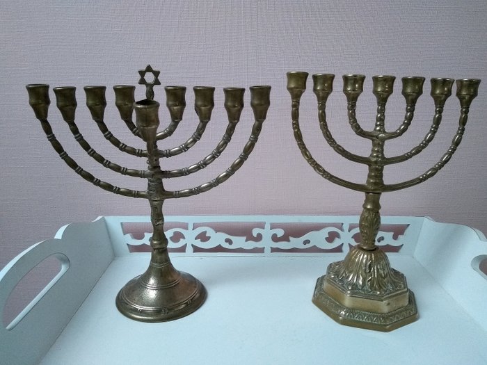 lysestager (Menorah og Hanukkah) (2) - Kobber / -