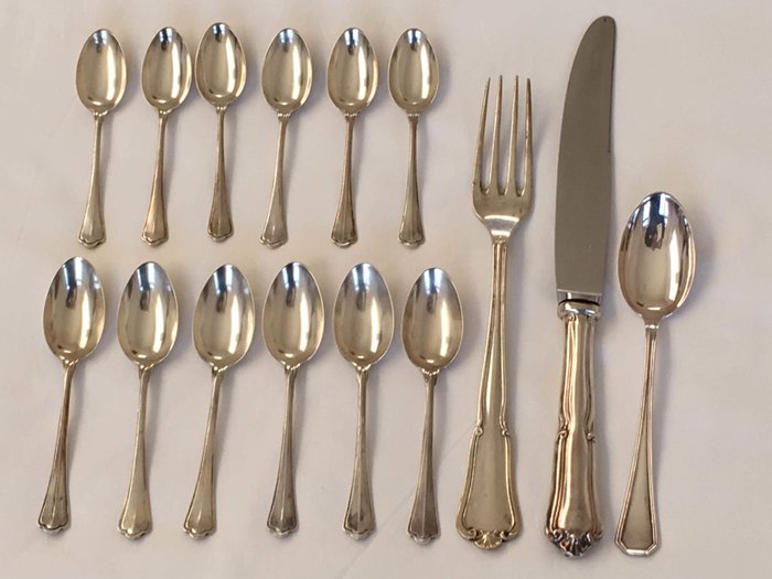 很多银餐具 (15) - .800 银 - 意大利 - 20世纪下半叶