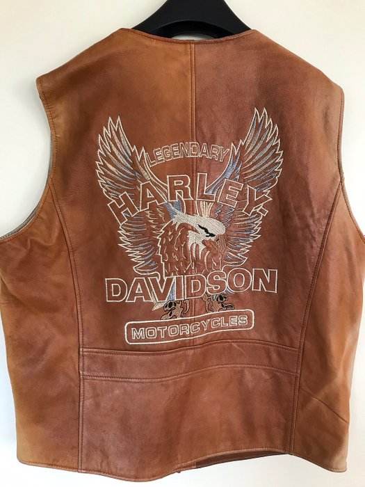 Original Harley Davidson Leather XXL Vest - Gillet  - Harley Davidson - 2009