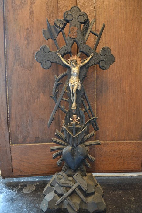 Image 2 of Corpus Christi, Cross, Crucifix, Sculpture (1) - Wood - 19th century