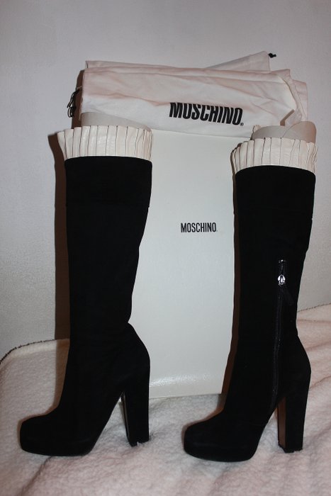 moschino knee high boots