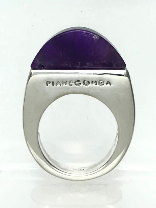 PIANEGONDA - 925 銀 - 戒指 紫水晶