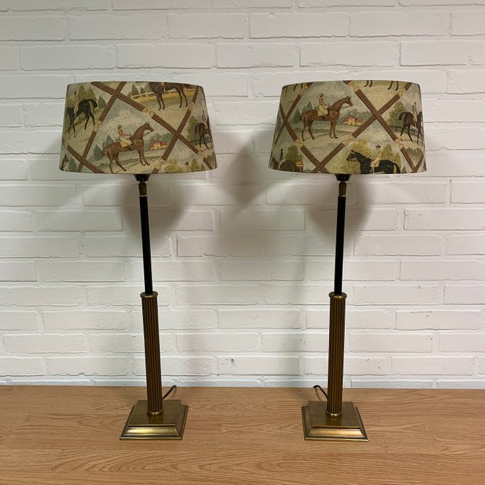 Large Table Or Salon Lamps Equestrian, Equestrian Table Lamp