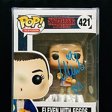 Millie Bobby Brown Autographed Stranger Things Funko Pop Eleven Gown JSA Auth 