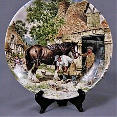 Wedgwood wall board A Cooling Drink By John L record Life on the Farm Chapman 1989