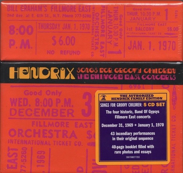 Resultado de imagen de Jimi Hendrix & The band of Gypsies - Songs for Groovy Children: The Fillmore East Concerts