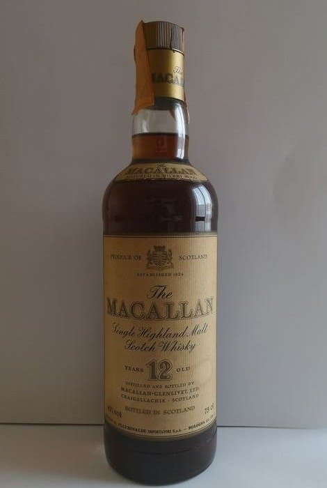 Macallan 12 years old Rinaldi import  - Original bottling - b. 1980-tallet - 75cl