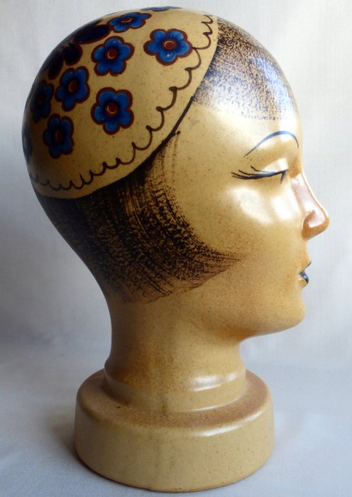 Scheurich - Huvud med tjugoårsmålning - Keramik