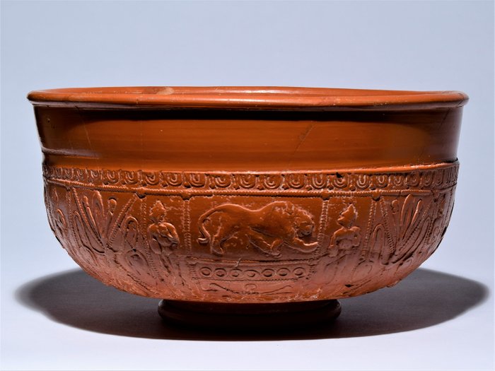 罗马 Terra Sigillata 东高卢的碗 - 12.9×24.8×24.8 cm