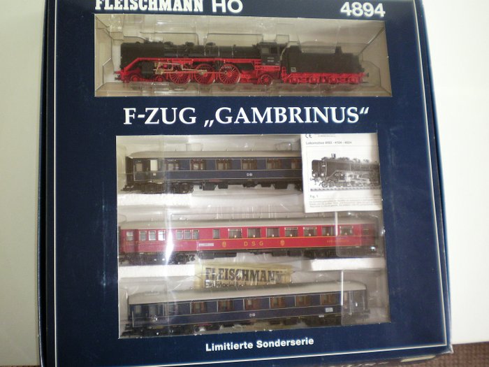 Fleischmann H0 - 4894 K - Treinset - Treinset "Fernzug Gambrinus" BR 03 en 3 sneltreinrijtuigen - DB