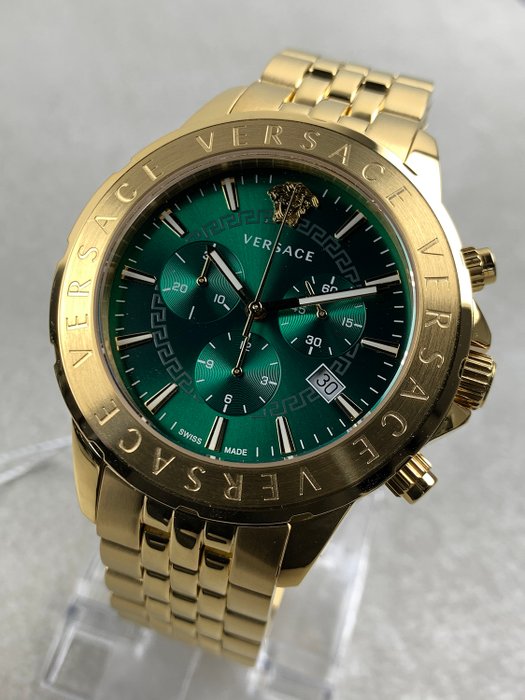 versace green watch